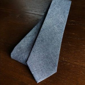 Navy Chambray Cotton Tie